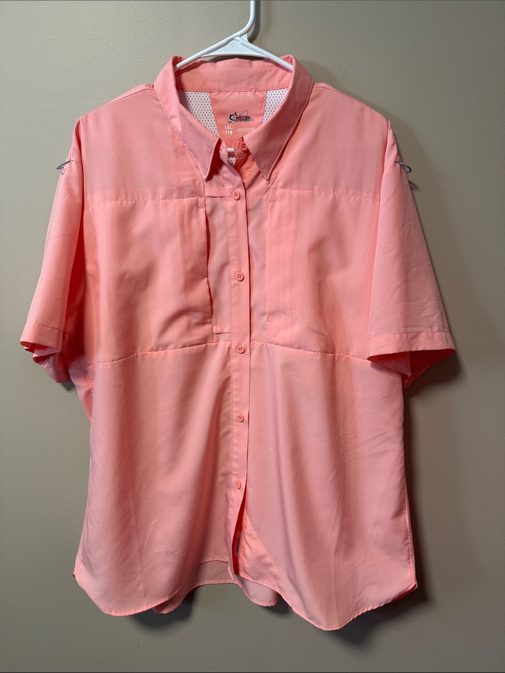 Bass Pro Shops Pink Short-Sleeve Button-Down Shirt